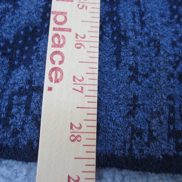 J Jill Pure Jill Cardigan Women's S  Long Blue Knit Patchwork Snap Front Pockets - Picture 13 of 16